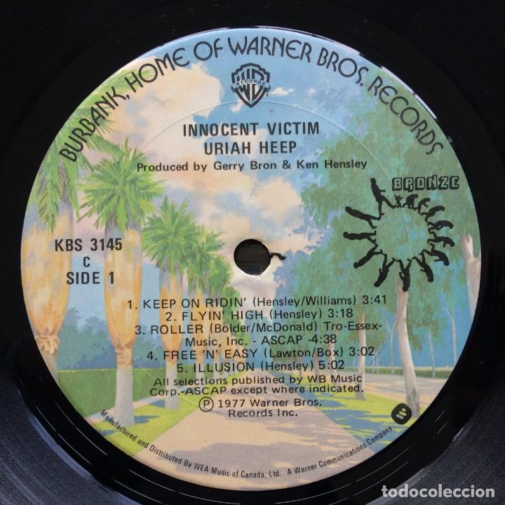 Discos de vinilo: Uriah Heep – Innocent Victim , Canada 1977 Warner Bros Records - Foto 3 - 302274873
