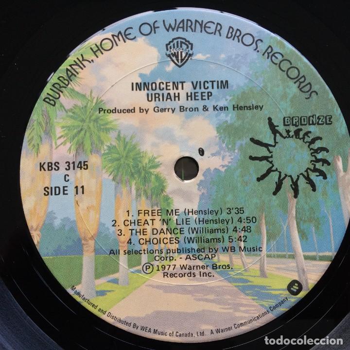 Discos de vinilo: Uriah Heep – Innocent Victim , Canada 1977 Warner Bros Records - Foto 4 - 302274873