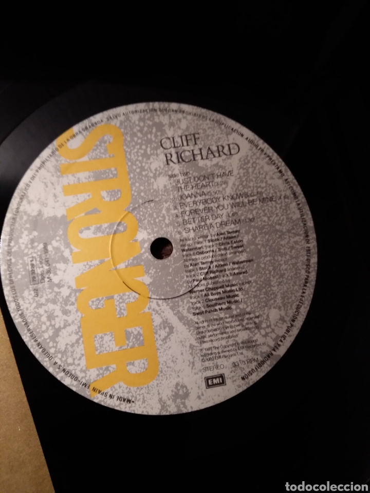Discos de vinilo: Vinilo - CLIFF RICHARD &rdquo;STRONGER&rdquo; ESP.89 - Foto 4