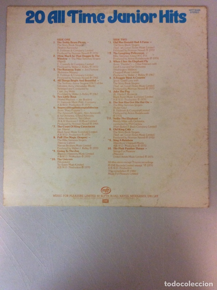 Discos de vinilo: 20 all time junior hits - Foto 2