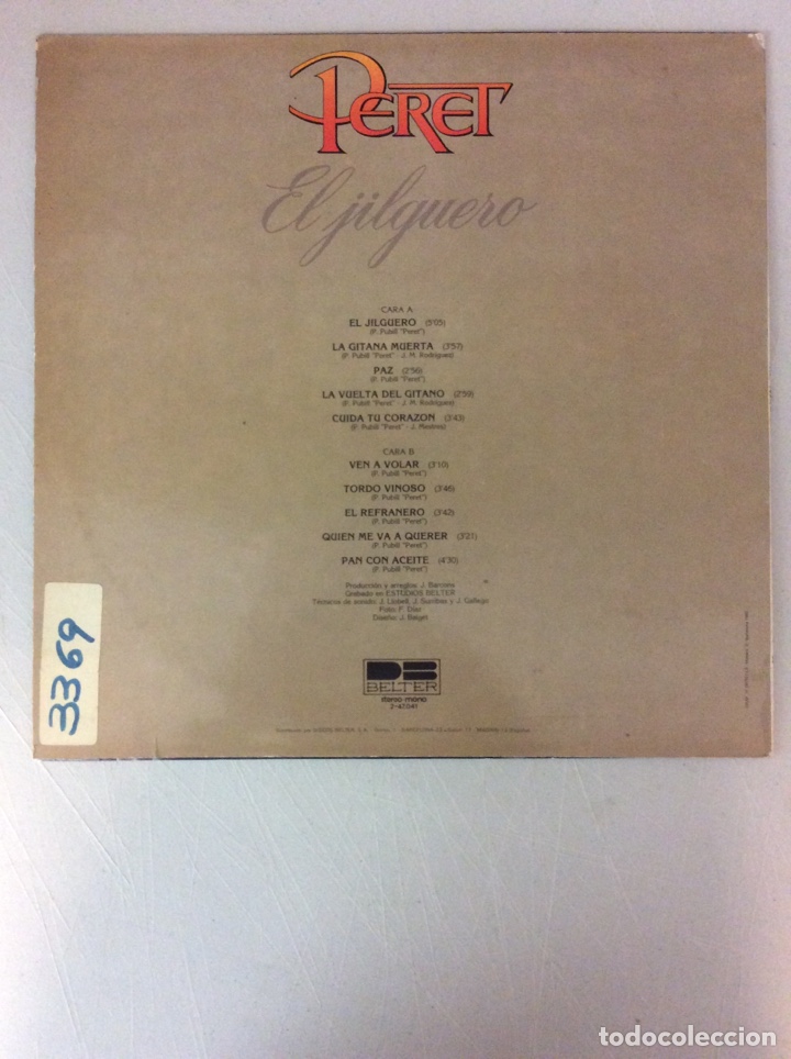 Discos de vinilo: Peret. El jilguero - Foto 2