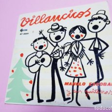 Discos de vinilo: DISCO-SINGLE-VINILO-VILLANCICOS-MANOLO ESCOBAR Y SUS GUITARRAS-SEAF-1959-RELIQUIA MUSEO-BUEN ESTADO. Lote 302352483