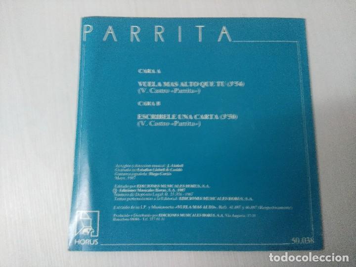 Discos de vinilo: PARRITA/VUELA MAS ALTO/SINGLE. - Foto 3