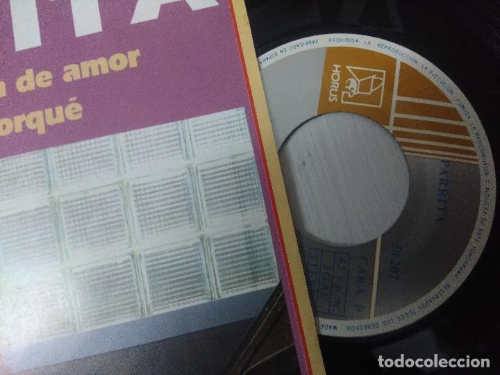Discos de vinilo: PARRITA/CUANDO SE TRATA DE AMOR/SINGLE. - Foto 2