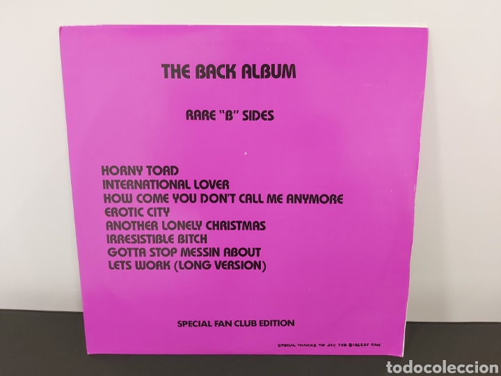 Discos de vinilo: Lp Prince THE BACK ALBUM Raro Dificil de encontrar Muy buen estado - Foto 3 - 302445883