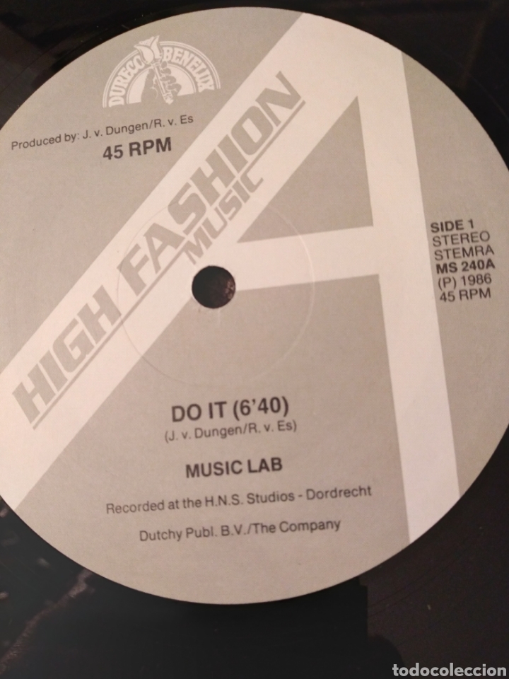 Discos de vinilo: Vinilo MAXISINGLE- MUSIC LAB &rdquo;DO IT&rdquo; NETHER.86 - Foto 2
