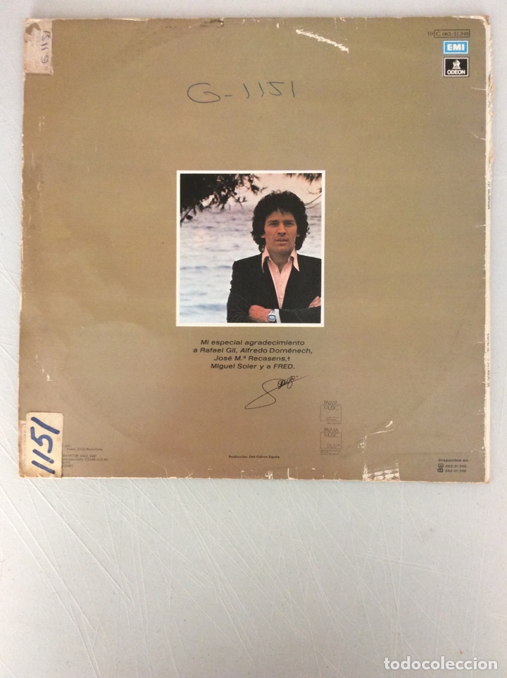 Discos de vinilo: Lorenzo Santamar&iacute;a. Tu sonrisa. - Foto 2