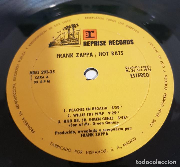 Discos de vinilo: FRANK ZAPPA - HOT RATS - Foto 2