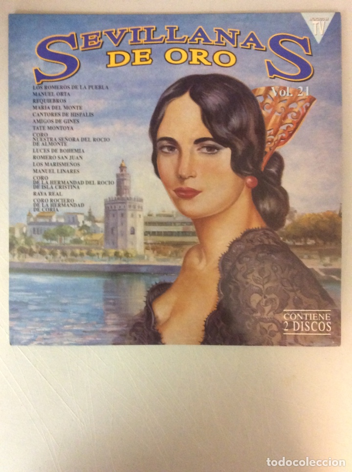 Vinyl-Schallplatten: Sevillanas de oro. Vol 21. Doble LP. Dos discos.