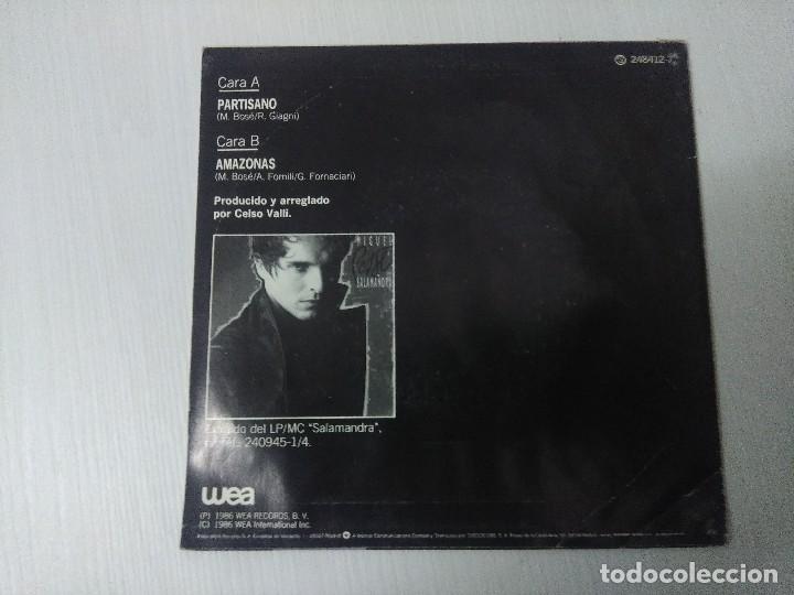 Discos de vinilo: MIGUEL BOSE/PARTISANO/SINGLE PROMOCIONAL. - Foto 3