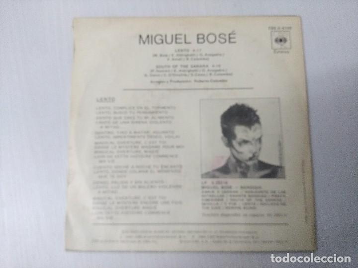 Discos de vinilo: MIGUEL BOSE/LENTO/SINGLE PROMOCIONAL. - Foto 3