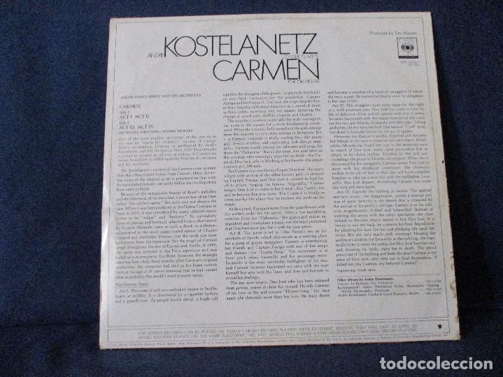 Discos de vinilo: VINILO - ANDRE KOSTELANETZ - CARMEN - Foto 3