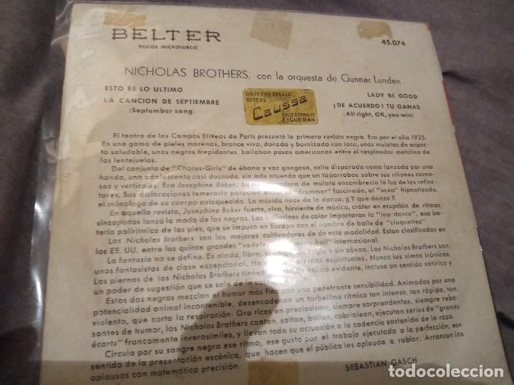 Discos de vinilo: NICHOLAS BROTHERS - EP - BELTER 44.074 - Foto 2 - 302561218