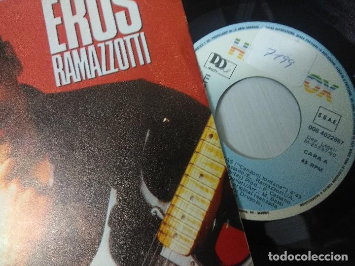 Discos de vinilo: EROS RAMAZZOTTI/CANCIONES LEJANAS/SINGLE. - Foto 2