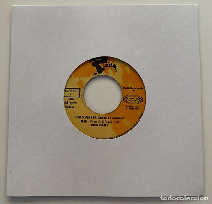 Discos de vinilo: NINO FERRER-AGATA/LA RUA MADUREIRA/SINGLE 1969/RIVIERA SN-20301,ESPA&Ntilde;A.
