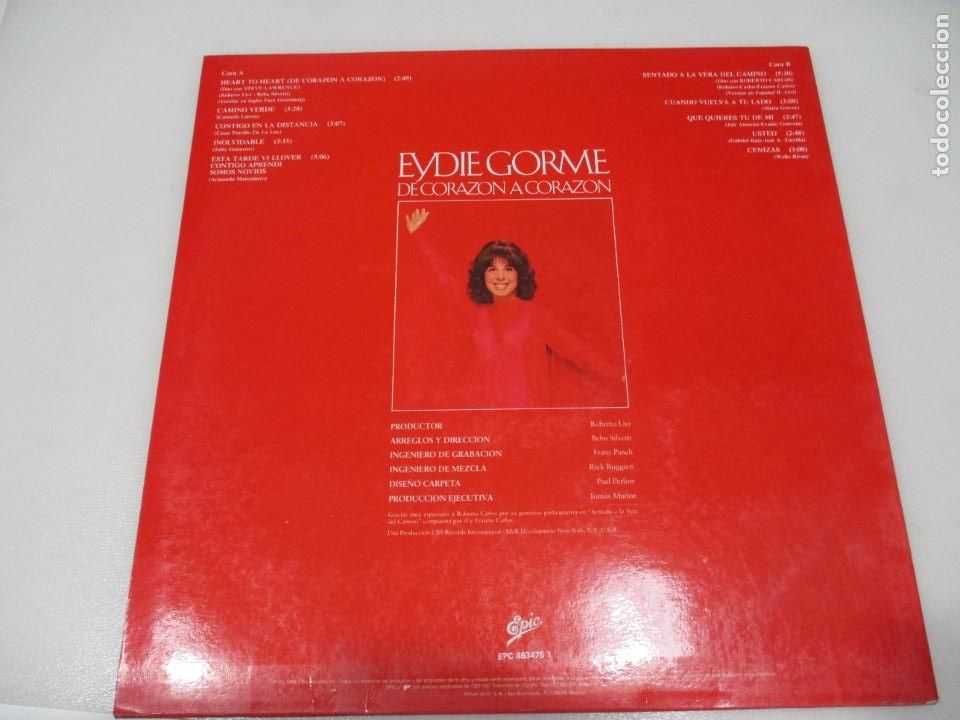 Discos de vinilo: EYDIE GORME De coraz&oacute;n a coraz&oacute;n DI773 - Foto 2