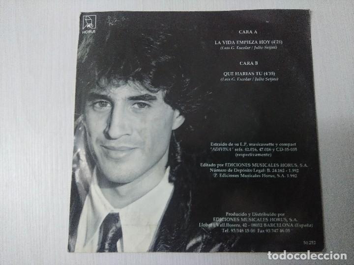 Discos de vinilo: SERGIO DALMA/LA VIDA EMPIEZA HOY/SINGLE. - Foto 3
