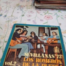 Disques de vinyle: B-9 DISCO VINILO 7 PULGADAS SEVILLANAS 72 LOS ROMEROS DE LA PUEBLA. Lote 302687043