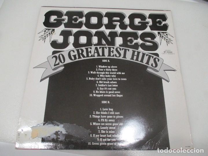 Discos de vinilo: GEORGE JONES 20 Great Hits DI785 - Foto 2 - 302752773