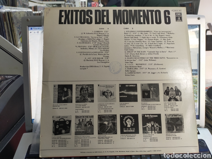 Discos de vinilo: &Eacute;xitos del momento vol.6 1978 - Foto 2