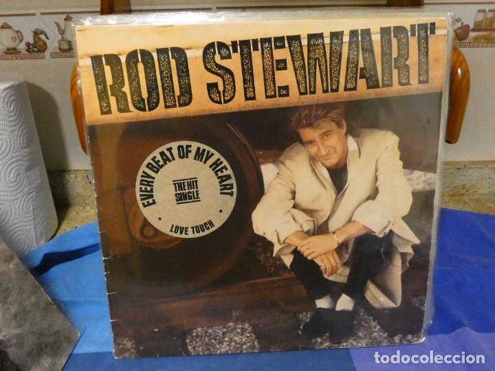 Discos de vinilo: expro LP ROD STEWART EVERY BEAT OF MY HEART 1986 MUY BUEN ESTADO - Foto 1 - 302851138