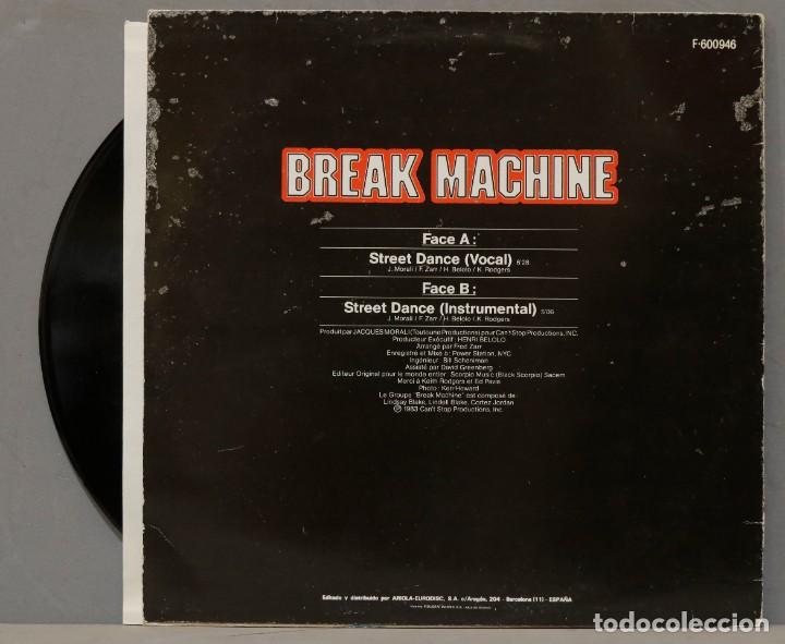 Discos de vinilo: MAXI SINGLE. BREAK MACHINE. STREET DANCE - Foto 2
