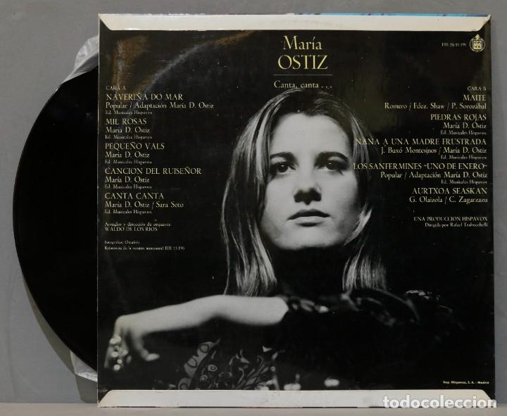 Discos de vinilo: LP. MAR&Iacute;A OSTIZ. CANTA CANTA - Foto 2
