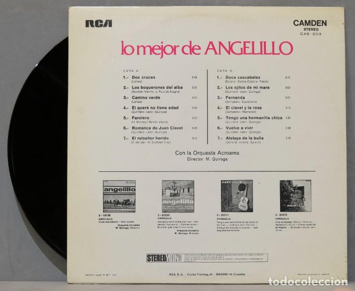 Discos de vinilo: LP. LO MEJOR DE ANGELILLO - Foto 2
