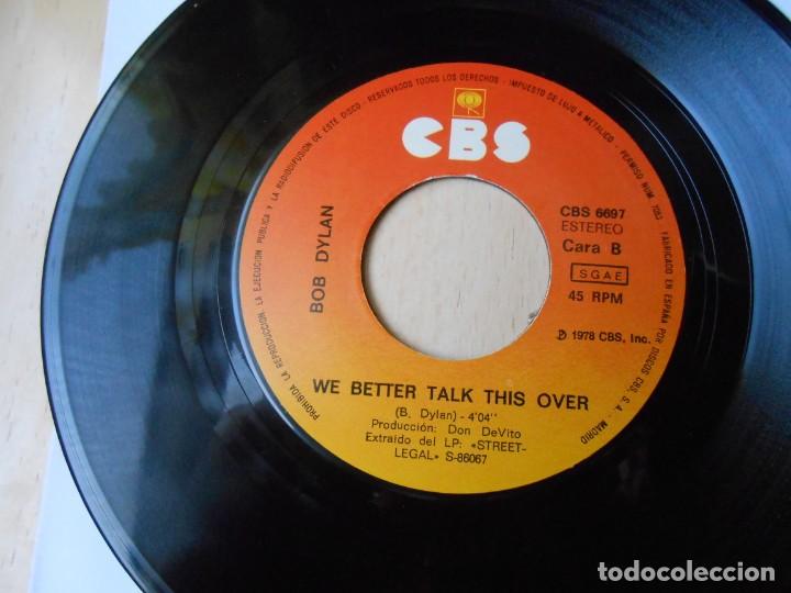Discos de vinilo: BOB DYLAN, SG, BABY STOP CRYING + 1, A&Ntilde;O 1978 - Foto 4