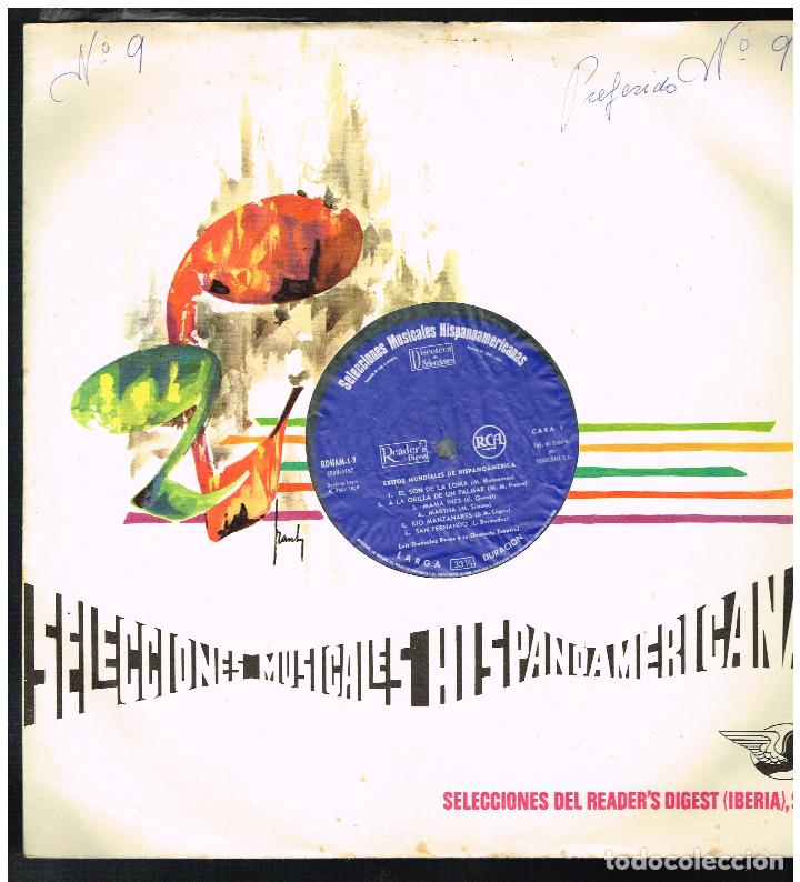 Dischi in vinile: &Eacute;XITOS MUNDIALES DE HISPANOAMERICA - SELECCIONES MUSICALES HISPANOAMERICANAS - LP 1966