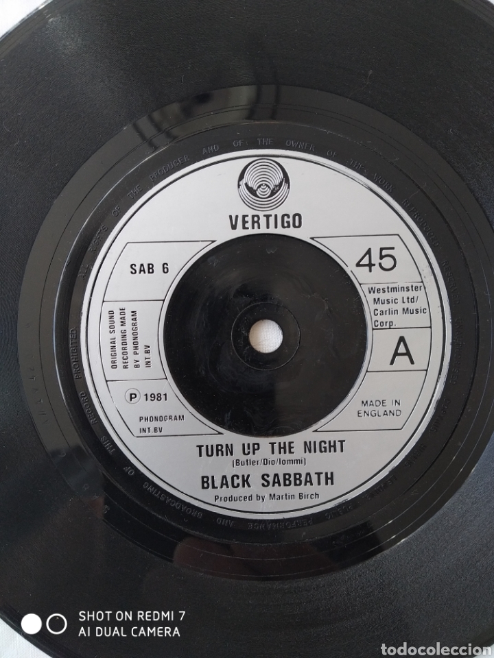 Discos de vinilo: Black Sabbath,Turn up the night,single SAB 6 - Foto 1 - 302934263