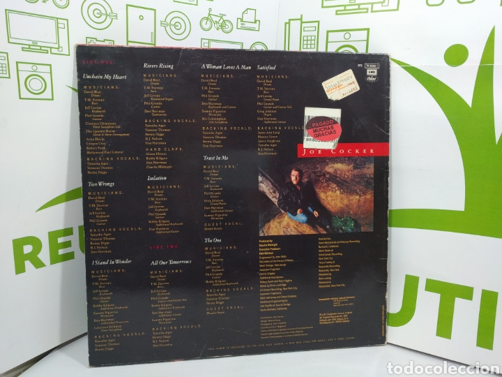 Discos de vinilo: Joe cocker. Unchain my Heart. Lp. - Foto 2