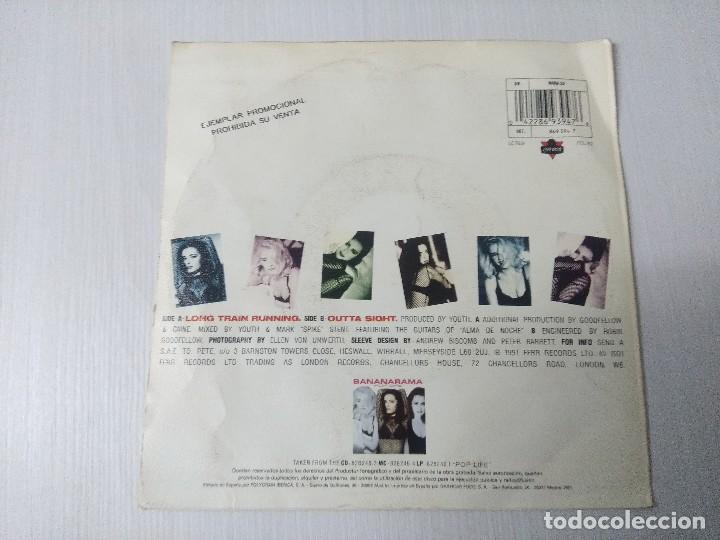 Discos de vinilo: BANANARAMA/LONG TRAIN RUNNING/SINGLE PROMOCIONAL. - Foto 3