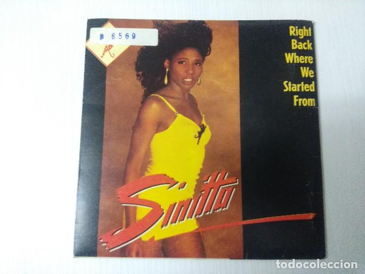 Discos de vinilo: SINITTA/RIGHT BACKWHERE WE STARTED FROM/SINGLE. - Foto 1