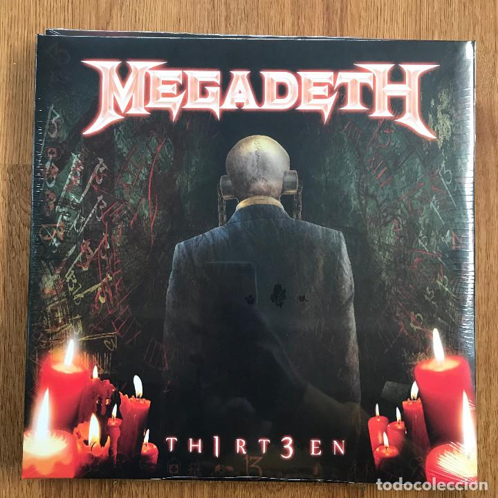 Discos de vinilo: MEGADETH - THIRTEEN - LP DOBLE ROADRUNNER 2012 NUEVO - Foto 1