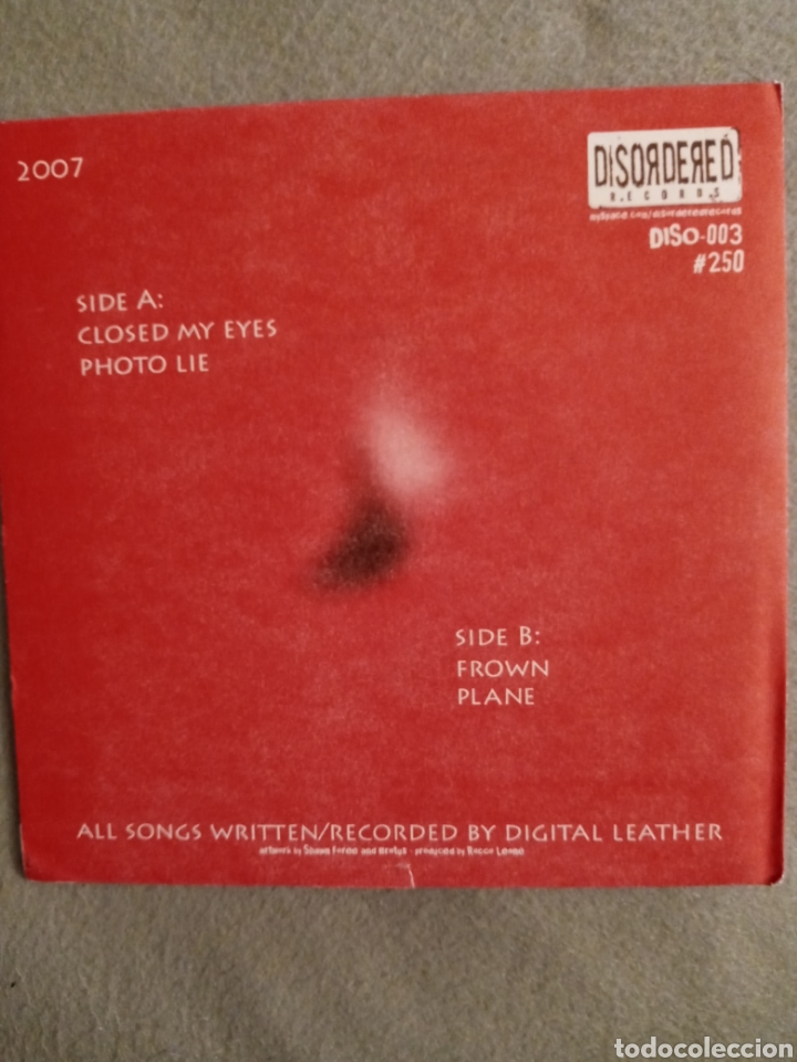 Discos de vinilo: Digital Leather.closed my eyes..vinilo EP 7&rdquo; - Foto 2