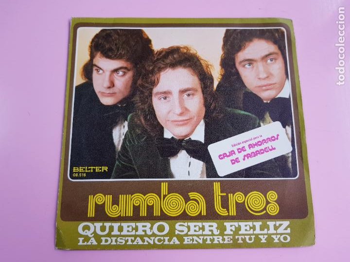 Discos de vinilo: DISCO-SINGLE-VINILO-rUMBA TRES-QUIERO SER FELÍZ-BELTER-1975-COLECCIONISTAS - Foto 2 - 303053243