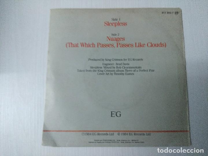 Discos de vinilo: KING CRIMSON/SLEEPLESS/SINGLE. - Foto 3