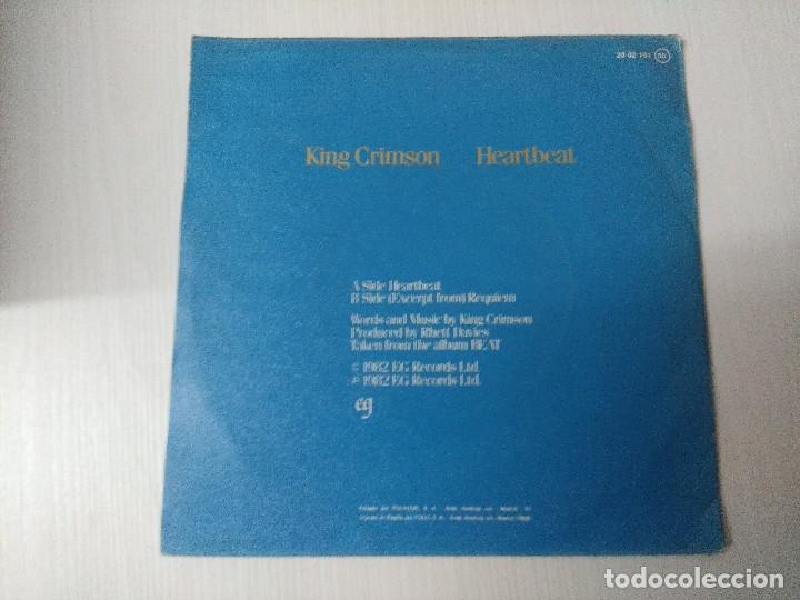 Discos de vinilo: KING CRIMSON/HEARTBEAT/SINGLE. - Foto 3