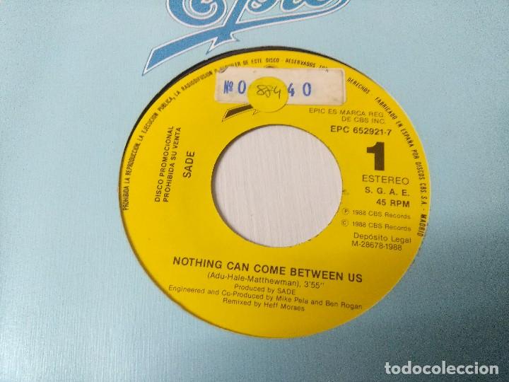 Discos de vinilo: SADE/NOTHING CAN COME BETWEEN US/SINGLE PROMOCIONAL. - Foto 2