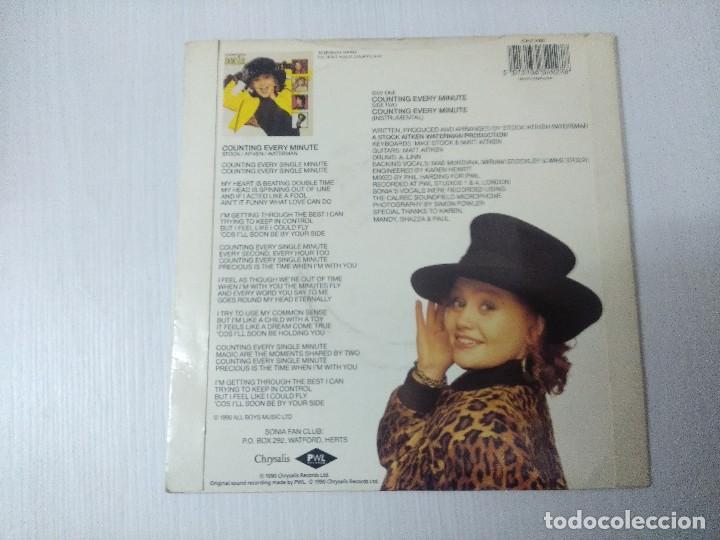 Discos de vinilo: SONIA/COUNTING EVERY MINUTE/SINGLE. - Foto 3