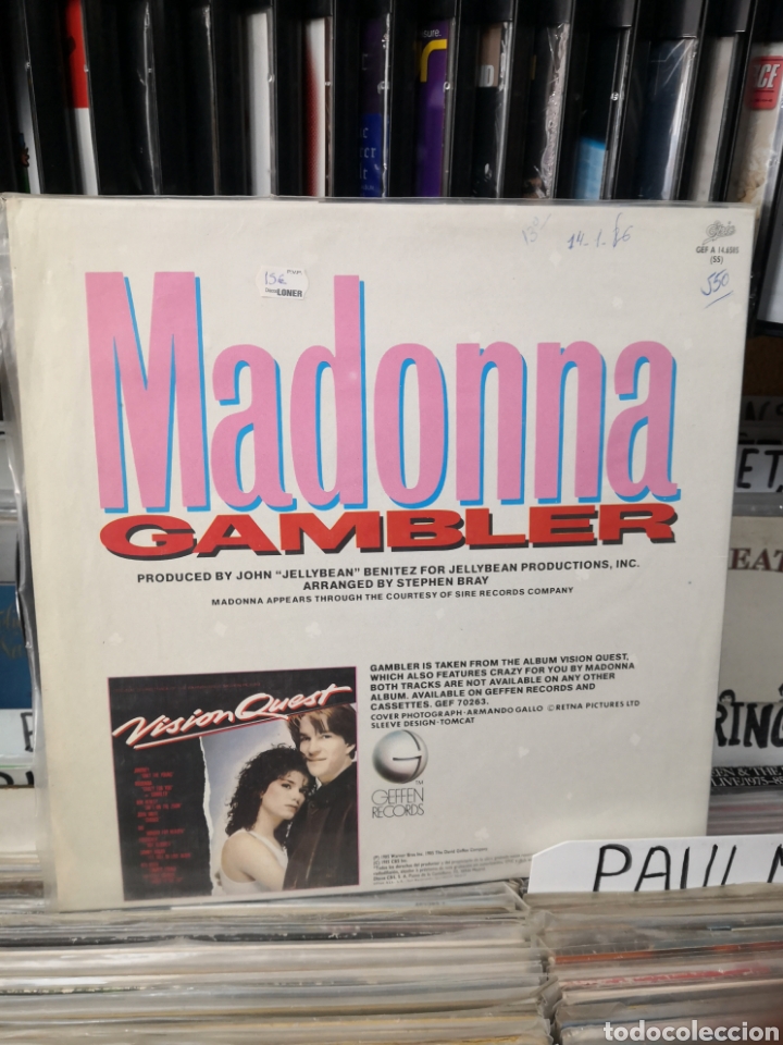 Discos de vinilo: Madonna gambler - Foto 2