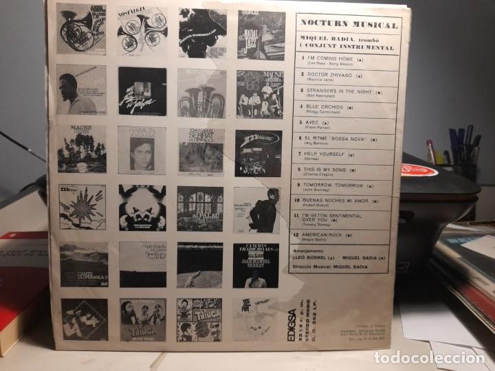 Discos de vinilo: LP NOCTURN MUSICAL ( MIQUEL BADIA, TROMBÒ, I CONJUNT INSTRUMENTAL ( LLEÓ BORRELL, ARRENJAMENENTS ) - Foto 2 - 303177653