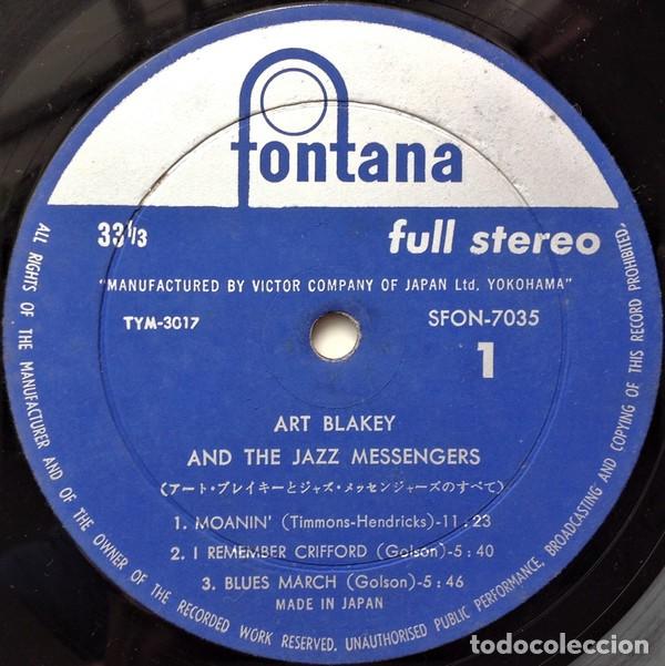 Discos de vinilo: Art Blakey And His Jazz Messengers - The Jazz Messengers・Art Blakey , Japan Fontana - Foto 4 - 303189158