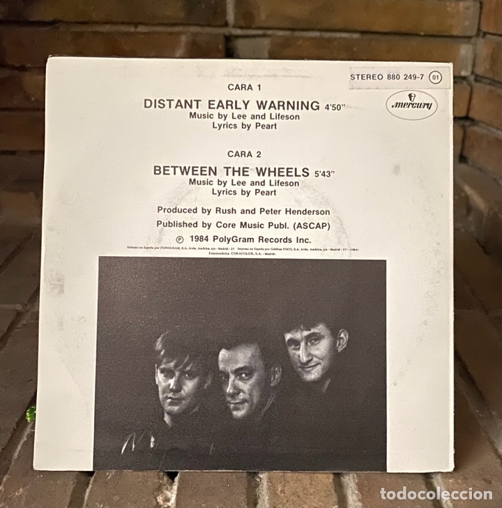 Discos de vinilo: Rush Distant Early Warning single 1984 - Foto 2