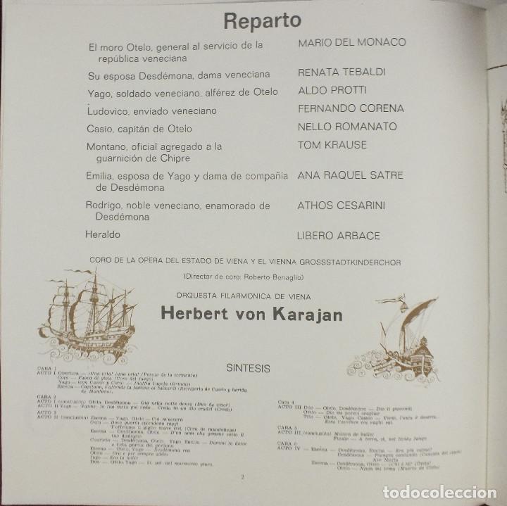 Discos de vinilo: Verdi - Otello - Herbert Von Karajan - Foto 3