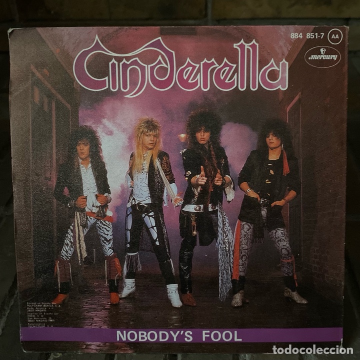 Discos de vinilo: Cinderella Nobody&rsquo;s fool single 1987 - Foto 2