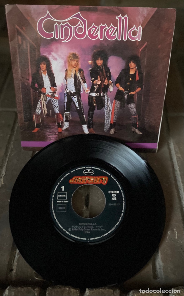 Discos de vinilo: Cinderella Nobody&rsquo;s fool single 1987 - Foto 3