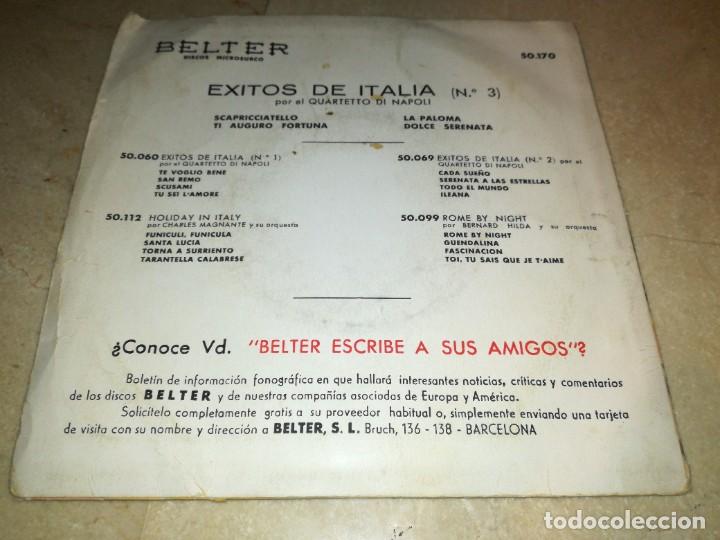 Discos de vinilo: EXITOS DE ITALIA-CUARTETO DE NAPOLES - Foto 1