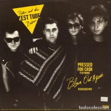 Discos de vinilo: PETER AND THE TEST TUBE BABIES/ THE FITS: ”PRESSED FOR CASH” MAXI 12” VINILO 1984 PUNK. Lote 303281398